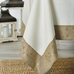 Τραπεζομάντηλο Με Κέντημα 467 Cotton White Egg (180x270) 1Τεμ