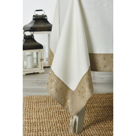 Τραπεζομάντηλο Με Κέντημα 467 Cotton White Egg (180x270) 1Τεμ
