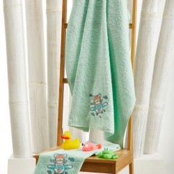 Πετσέτες Παιδικές Με Κέντημα Σετ R097 Cotton White Egg 2Τεμ