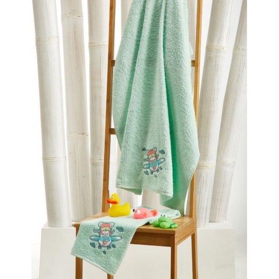 Πετσέτες Παιδικές Με Κέντημα Σετ R097 Cotton White Egg 2Τεμ