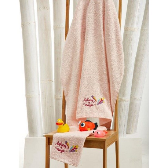 Πετσέτες Παιδικές Με Κέντημα Σετ R099 Cotton White Egg 2Τεμ