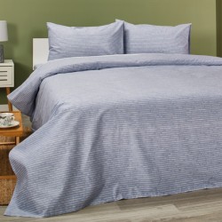 Σεντόνια Μονά Σετ BA136 Cotton White Egg (160x260) 3Τεμ