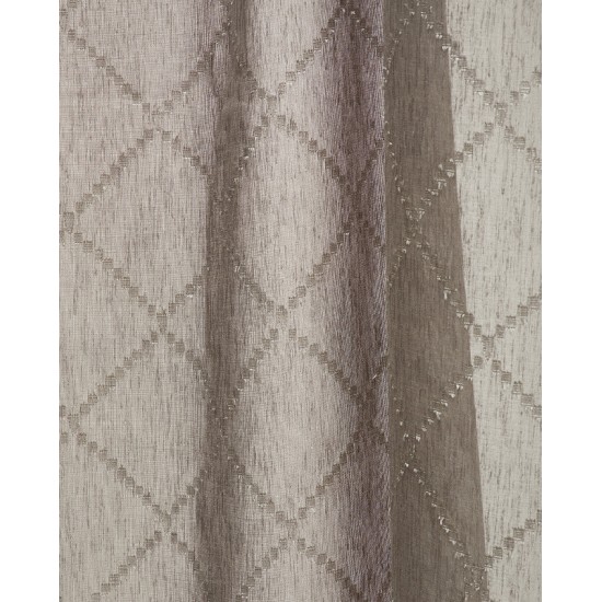 Κουρτίνα Με Τρέσα K0104-3 Sand White Egg (270Πx280Υ) 1Τεμ