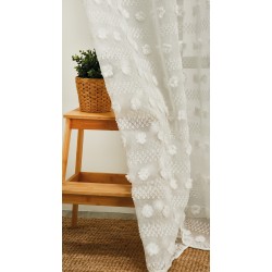 Κουρτίνα Με Τρουκς K0154-3 White Egg (270Πx280Υ) 1Τεμ