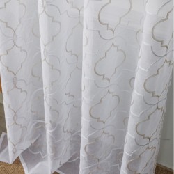 Κουρτίνα Με Τρουκς K0158-1 White Egg (140Πx285Υ) 1Τεμ
