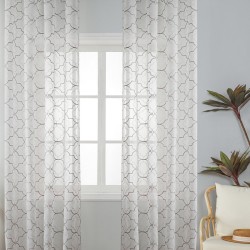 Κουρτίνα Με Τρουκς K0158-2 White Egg (140Πx285Υ) 1Τεμ
