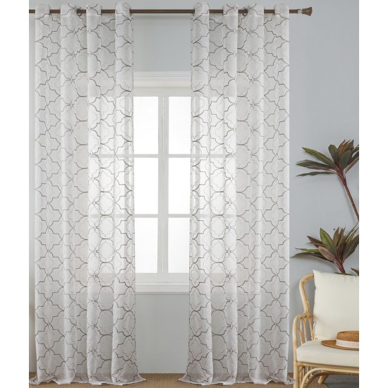 Κουρτίνα Με Τρουκς K0158-2 White Egg (140Πx285Υ) 1Τεμ