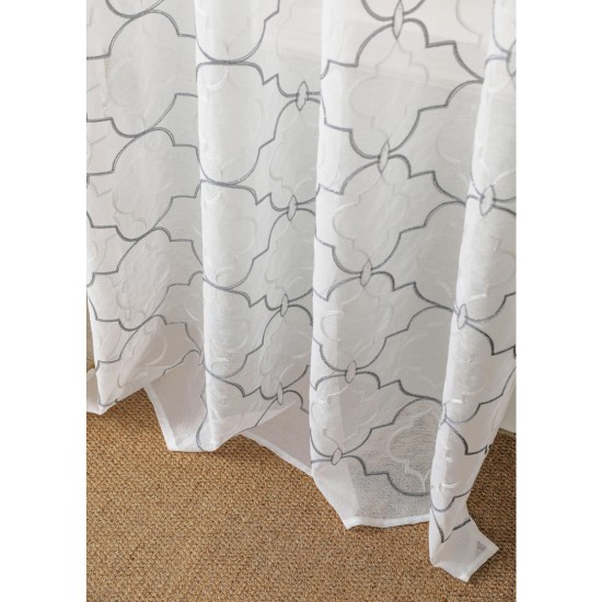 Κουρτίνα Με Τρουκς K0158-2 White Egg (140Πx285Υ) 1Τεμ