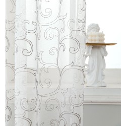 Κουρτίνα Με Τρουκς K0159-1 White Egg (140Πx270Υ) 1Τεμ