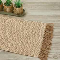 Χαλάκι Κουζίνας ΠΑΤ58 Jute Cotton White Egg (50x80) 1Τεμ