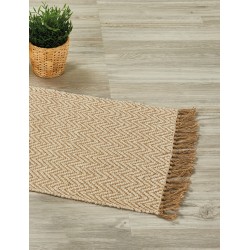 Χαλάκι Κουζίνας ΠΑΤ59 Jute Cotton White Egg (50x80) 1Τεμ