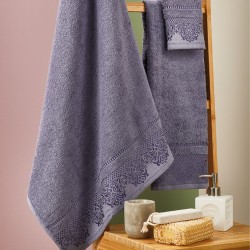 Πετσέτες Σετ Bath Towels T084-2 Cotton White Egg 3Τεμ