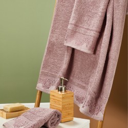 Πετσέτες Σετ Bath Towels T084-3 Cotton White Egg 3Τεμ
