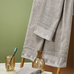 Πετσέτες Σετ Bath Towels T084-6 Cotton White Egg 3Τεμ