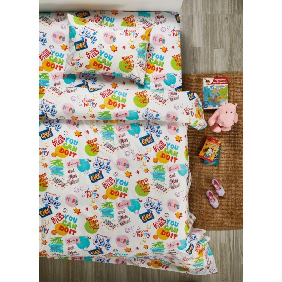 Κουβερλί Παιδικό Μονό Σετ kids C098 Cotton White Egg (160x240) 2Τεμ Κουβερλί Παιδικό Μονό Σετ kids C098 Cotton White Egg (160x240) 2Τεμ