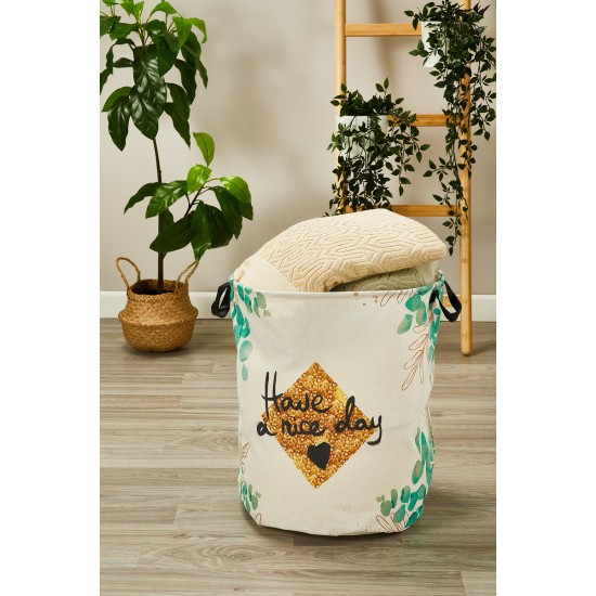 Καλάθι Απλύτων-Αποθήκευσης KA036 Cotton White Egg (47x37x39) 1Τεμ