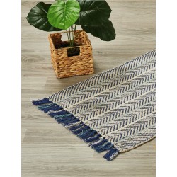 Χαλάκι ΠΑΤ63-3 Blue Cotton White Egg (50x80) 1Τεμ