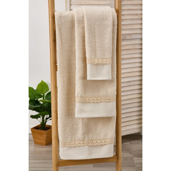 Πετσέτες Σετ T096 Cotton White Egg 3Τεμ