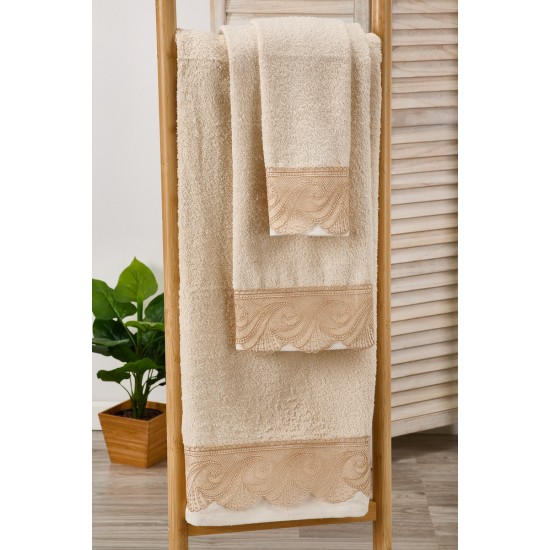 Πετσέτες Σετ T097 Cotton White Egg 3Τεμ
