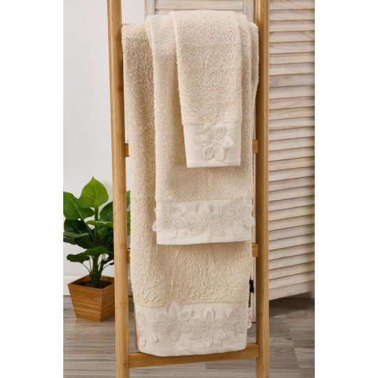 Πετσέτες Σετ T099 Cotton White Egg 3Τεμ