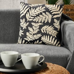 Διακοσμητική Μαξιλαροθήκη D0160-2 Black Velour White Egg (45x45) 1Τεμ