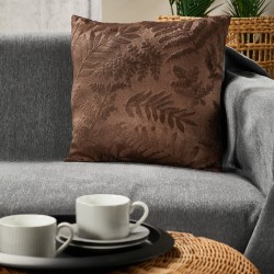 Διακοσμητική Μαξιλαροθήκη D0160-3 Brown Velour White Egg (45x45) 1Τεμ
