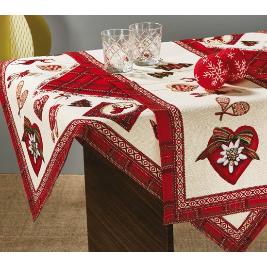 Τραπεζομάντηλο Χριστουγεννιάτικο Christmas Z055 Στόφα White Egg (140x180) 1Τεμ