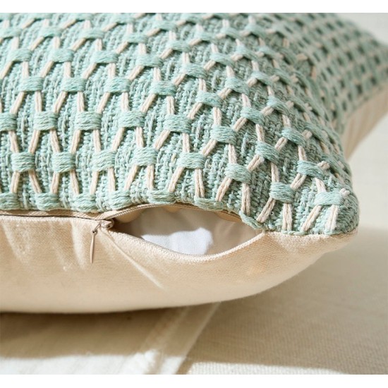 Διακοσμητική Μαξιλαροθήκη Πλεκτή D0200 Cotton White Egg (45x45) 1Τεμ