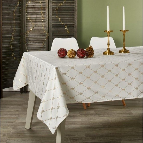 Τραπεζομάντηλο Βελούδινο Ζ023-3 White White Egg (140x180) 1Τεμ