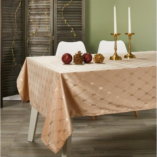 Τραπεζομάντηλο Βελούδινο Ζ023-4 Beige White Egg (140x220) 1Τεμ