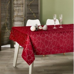 Τραπεζομάντηλο Βελούδινο Ζ024-1 Bordo White Egg (140x140) 1Τεμ