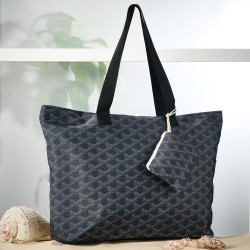 Τσάντα Παραλίας Ώμου Με Χερούλια & Κούμπωμα Tote Bag-25 White Egg (Π37+Μ56+Β12) 1Τεμ
