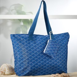 Τσάντα Παραλίας Ώμου Με Χερούλια & Κούμπωμα Tote Bag-28 White Egg (Π37+Μ56+Β12) 1Τεμ