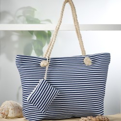 Τσάντα Παραλίας Ώμου Με Χερούλια & Κούμπωμα Tote Bag-30 White Egg (Π37+Μ56+Β12) 1Τεμ