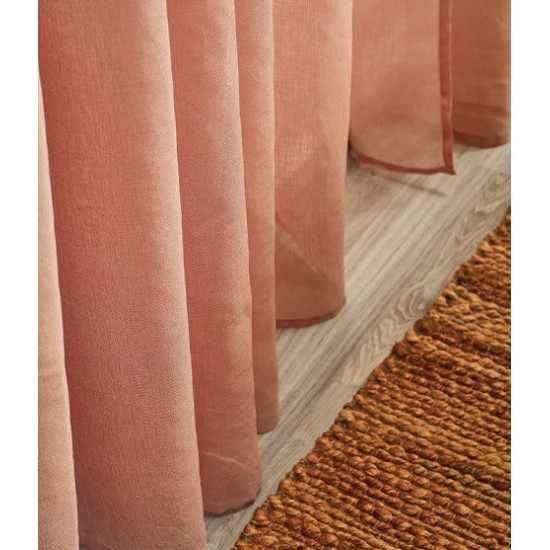 Κουρτίνα Με Τρέσα K0181-2 Terracotta White Egg (270Πx280Υ) 1Τεμ