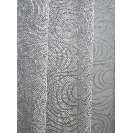 Κουρτίνα Με Τρουκς K0182-2 Grey White Egg (270Πx280Υ) 1Τεμ