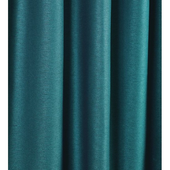 Κουρτίνα Με Τρουκς K0184-1 Petrol Black Out White Egg (140ΠΧ260Υ) 1Τεμ