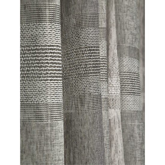Κουρτίνα Με Τρέσα K0188-2 Grey White Egg (270Πx280Υ) 1Τεμ