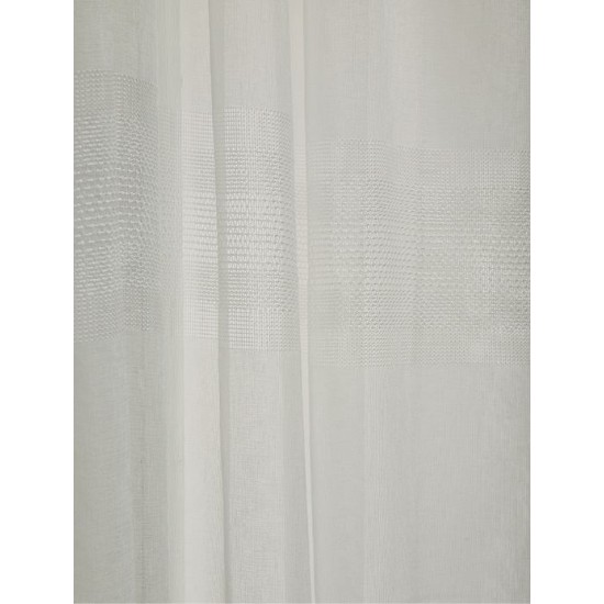 Κουρτίνα Με Τρέσα K0188-3 White White Egg (270Πx280Υ) 1Τεμ