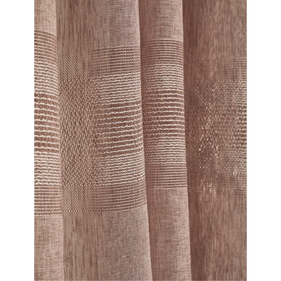 Κουρτίνα Με Τρέσα K0188-5 Salmon White Egg (270Πx280Υ) 1Τεμ