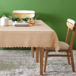 Τραπεζομάντηλο Αλέκιαστο Z155-2 Beige White Egg (140Χ140) 1Τεμ