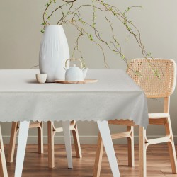 Τραπεζομάντηλο Αλέκιαστο Z156-1 Beige White Egg (140Χ140) 1Τεμ