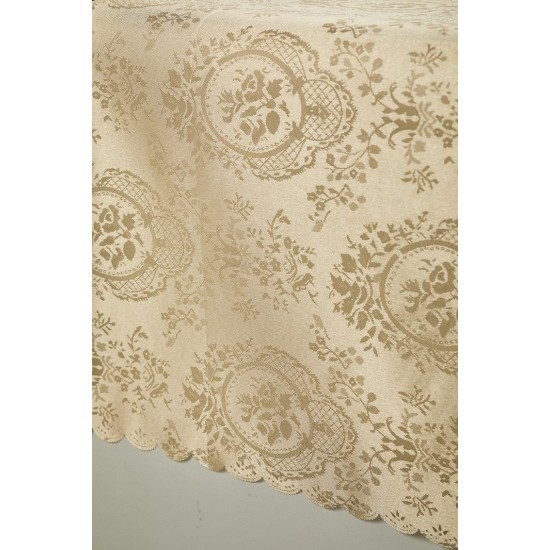Τραπεζομάντηλο Αλέκιαστο Z158 Beige White Egg (140x180) 1Τεμ