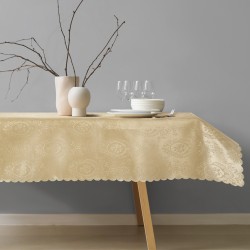 Τραπεζομάντηλο Αλέκιαστο Z158 Beige White Egg (140x180) 1Τεμ