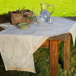 Τραβέρσα 80273 Με Κέντημα Linen White Egg (40x180) 1Τεμ