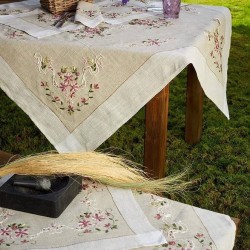 Τραπεζομάντηλο 8124 Α Rococo Με Κέντημα Linen White Egg (140x180) 1Τεμ