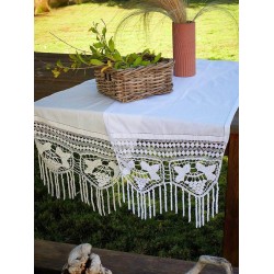 Τραβέρσα Παραδοσιακή Πλεκτή B152 Cotton White Egg (50x150) 1Τεμ