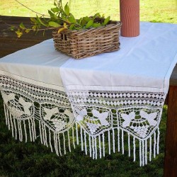 Τραβέρσα Παραδοσιακή Πλεκτή B152 Cotton White Egg (50x150) 1Τεμ