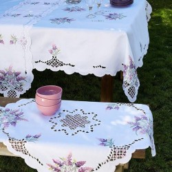 Τραπεζομάντηλο Ροτόντα 1532 Με Κέντημα Polycotton White Egg (180Φ) 1Τεμ