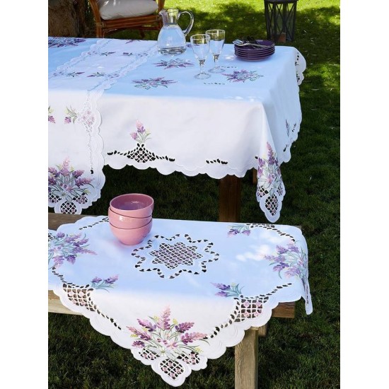 Τραπεζομάντηλο 1532 Με Κέντημα Polycotton White Egg (140x180) 1Τεμ Τραπεζομάντηλο 1532 Με Κέντημα Polycotton White Egg (140x180) 1Τεμ